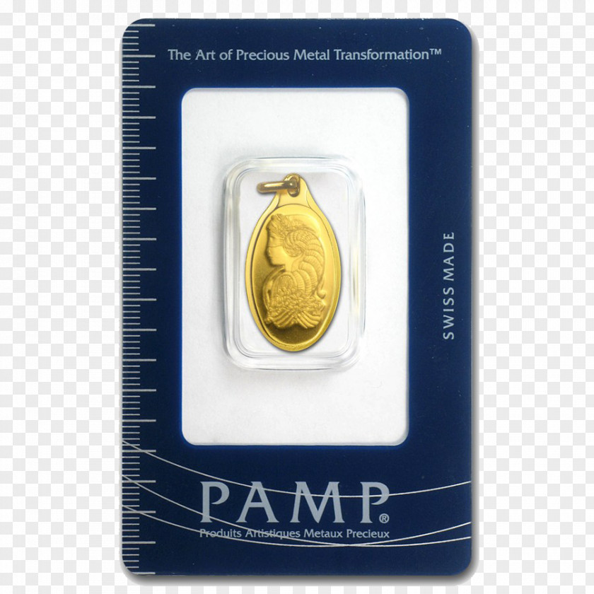 Gold Bar PAMP Precious Metal Rand Refinery PNG
