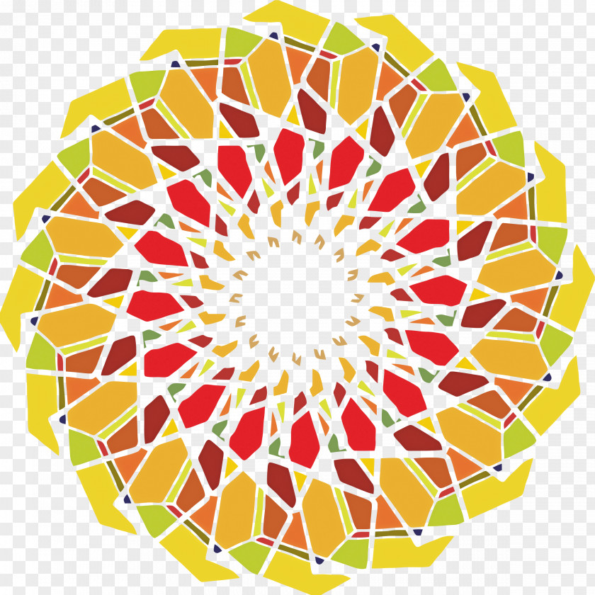 Yellow Circle Pattern PNG