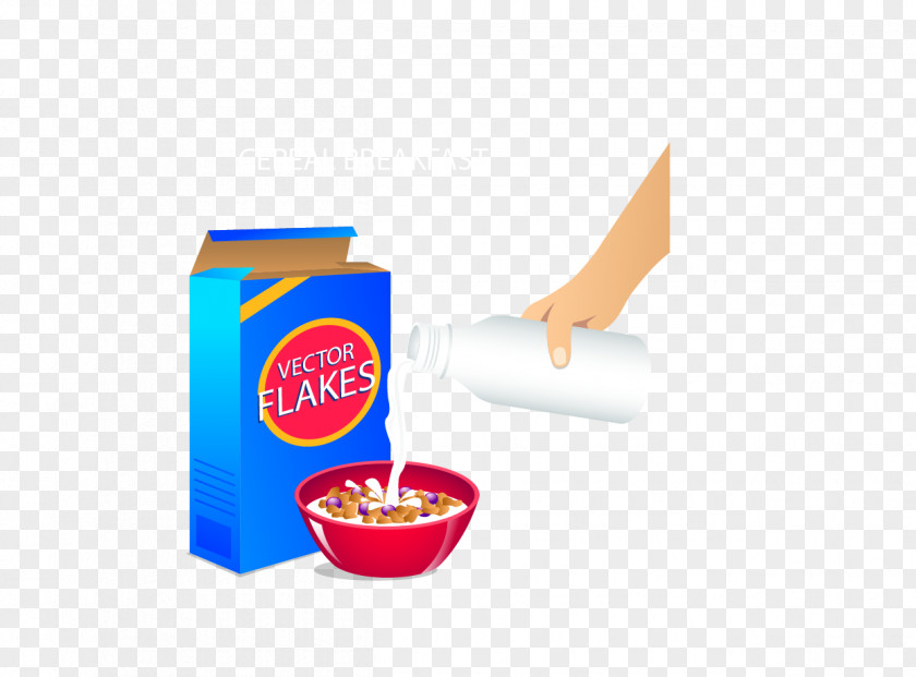 Cartoon Breakfast Orange Juice Cereal Corn Flakes PNG
