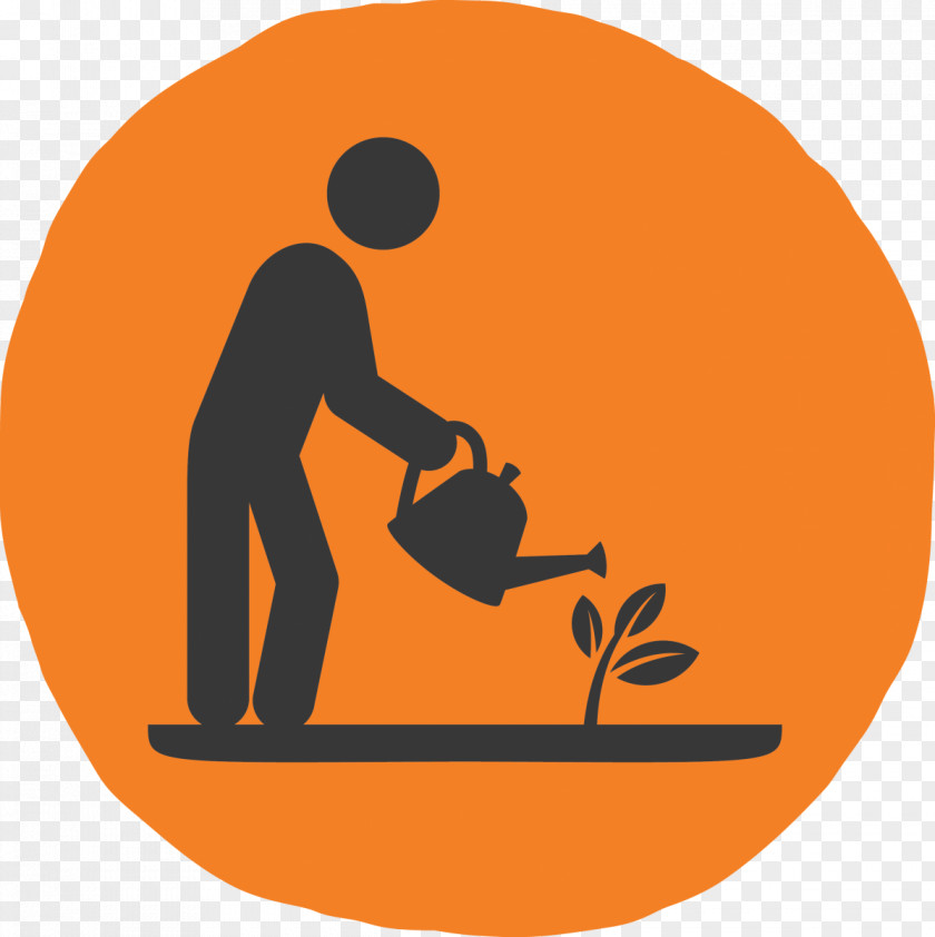 Fruitful Stick Figure Gardening PNG