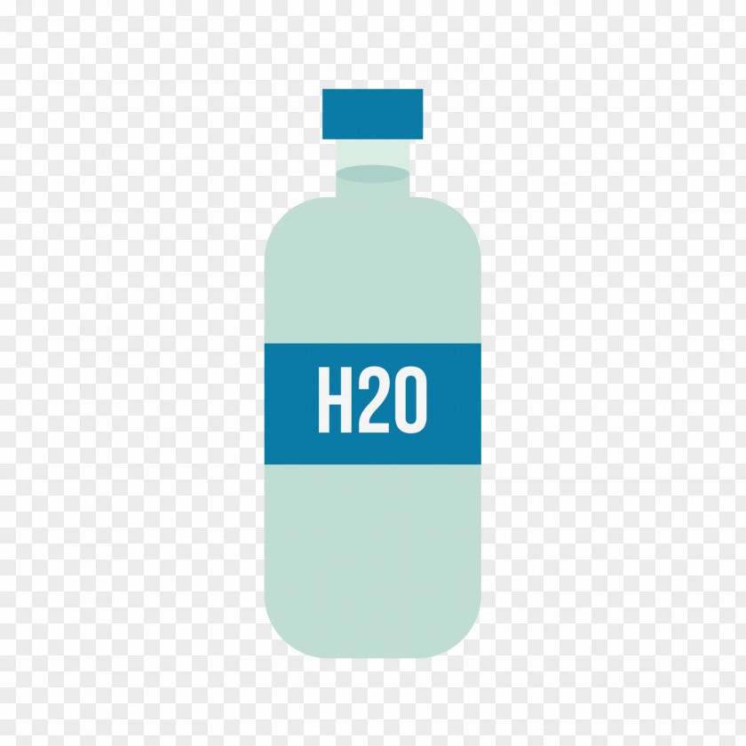 Gray Blue Bottled Water Bottle PNG
