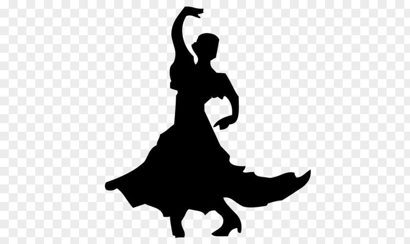 Silhouette Flamenco Dance Drawing PNG