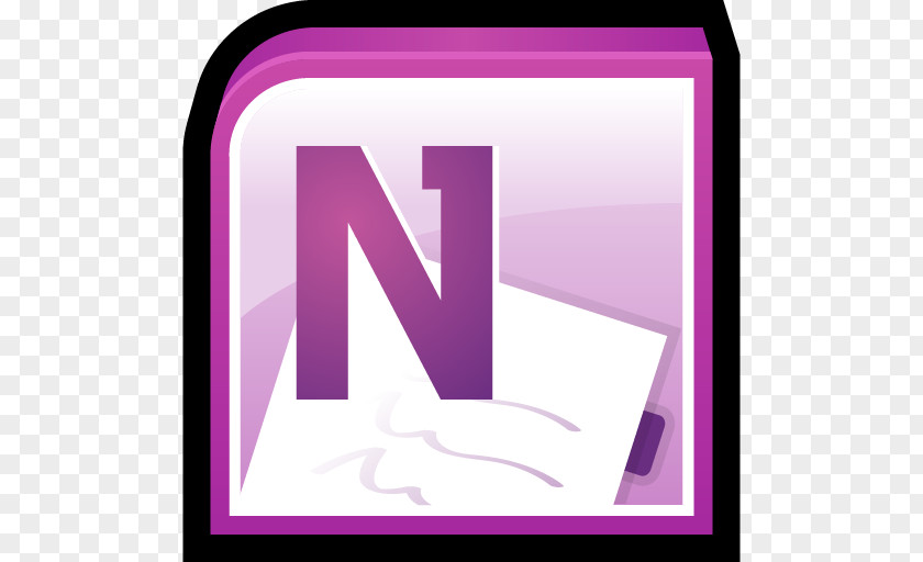 Microsoft Office One Note Pink Purple Text Brand PNG