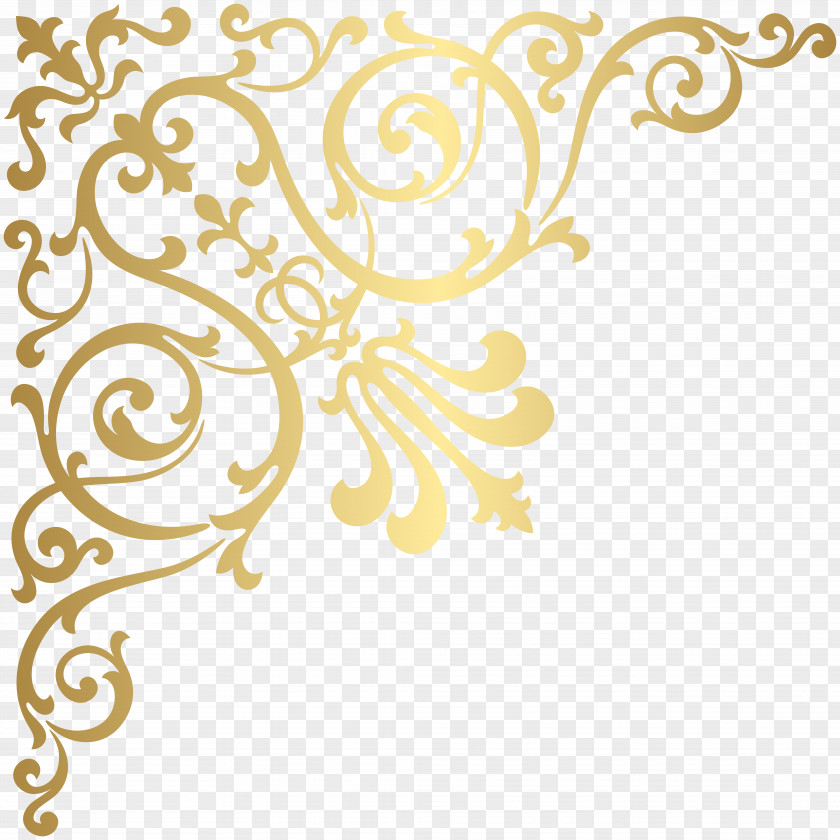 Gold Vector Baroque Ornament Decorative Arts Clip Art PNG