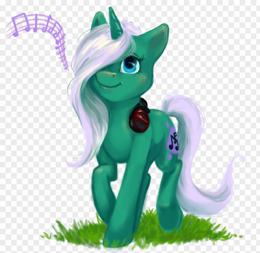 Horse Cat Cartoon Green PNG