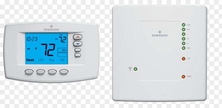 Interface Programmable Thermostat Emerson Electric Smart Heat Pump PNG