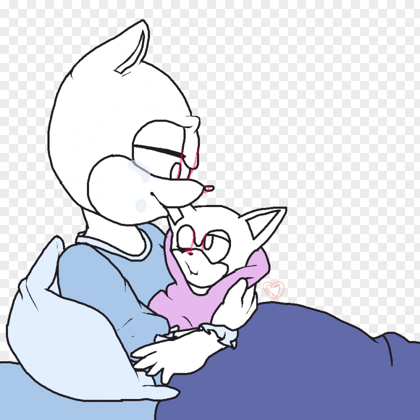 Parents Baby Whiskers Line Art Base PNG