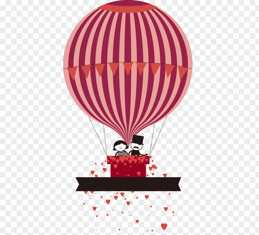 Romantic Hot Air Balloon PNG