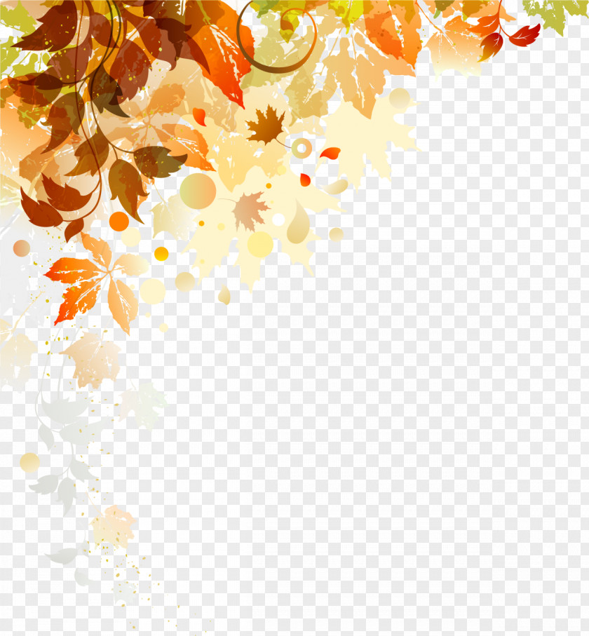 Autumn Leaves Shading The Four Seasons Spring Illustration PNG