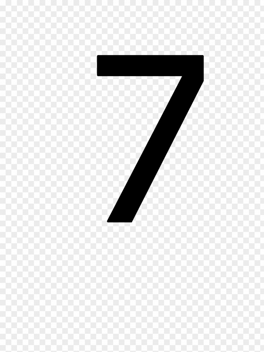 Number 7 White Brand Point Angle PNG