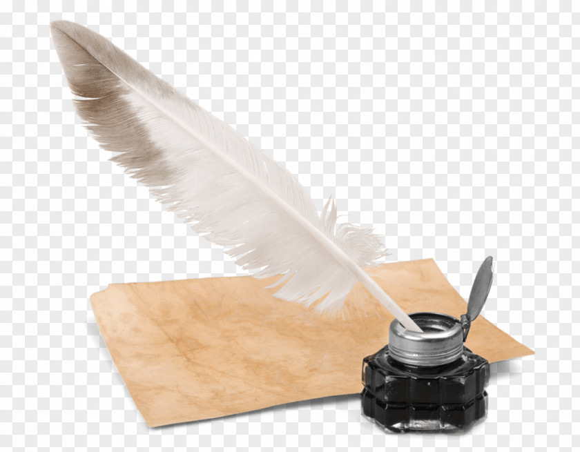 Pen Paper Quill Inkwell Stock Photography PNG