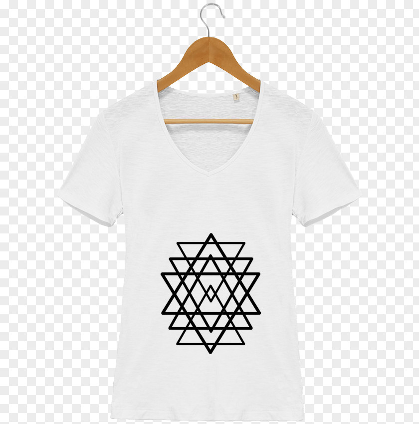 T-shirt Sleeve Collar Geometry Cotton PNG