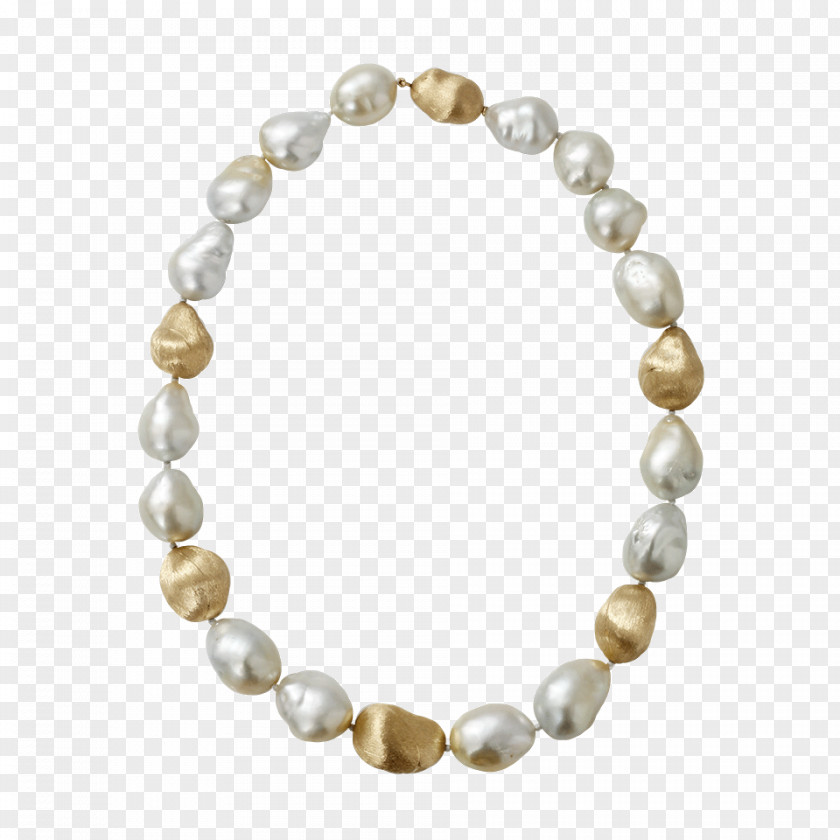 Yellow Pearl Beads Baroque Necklace Cultured Freshwater Pearls YVEL PNG
