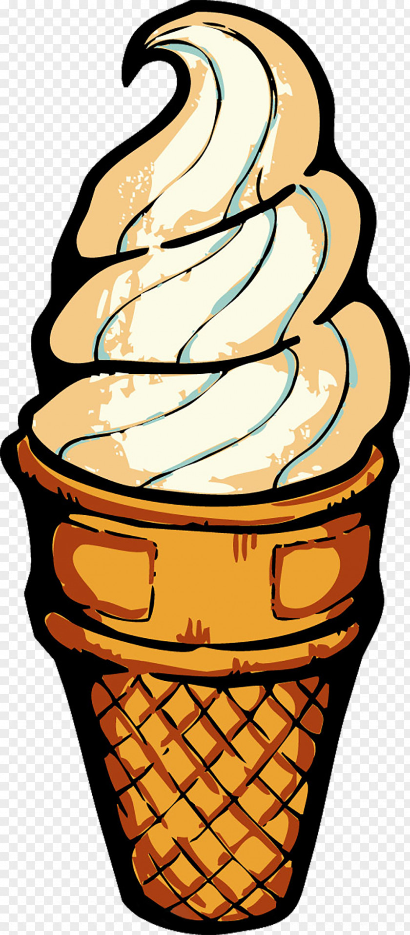 Cartoon Ice Cream Cone Illustration PNG