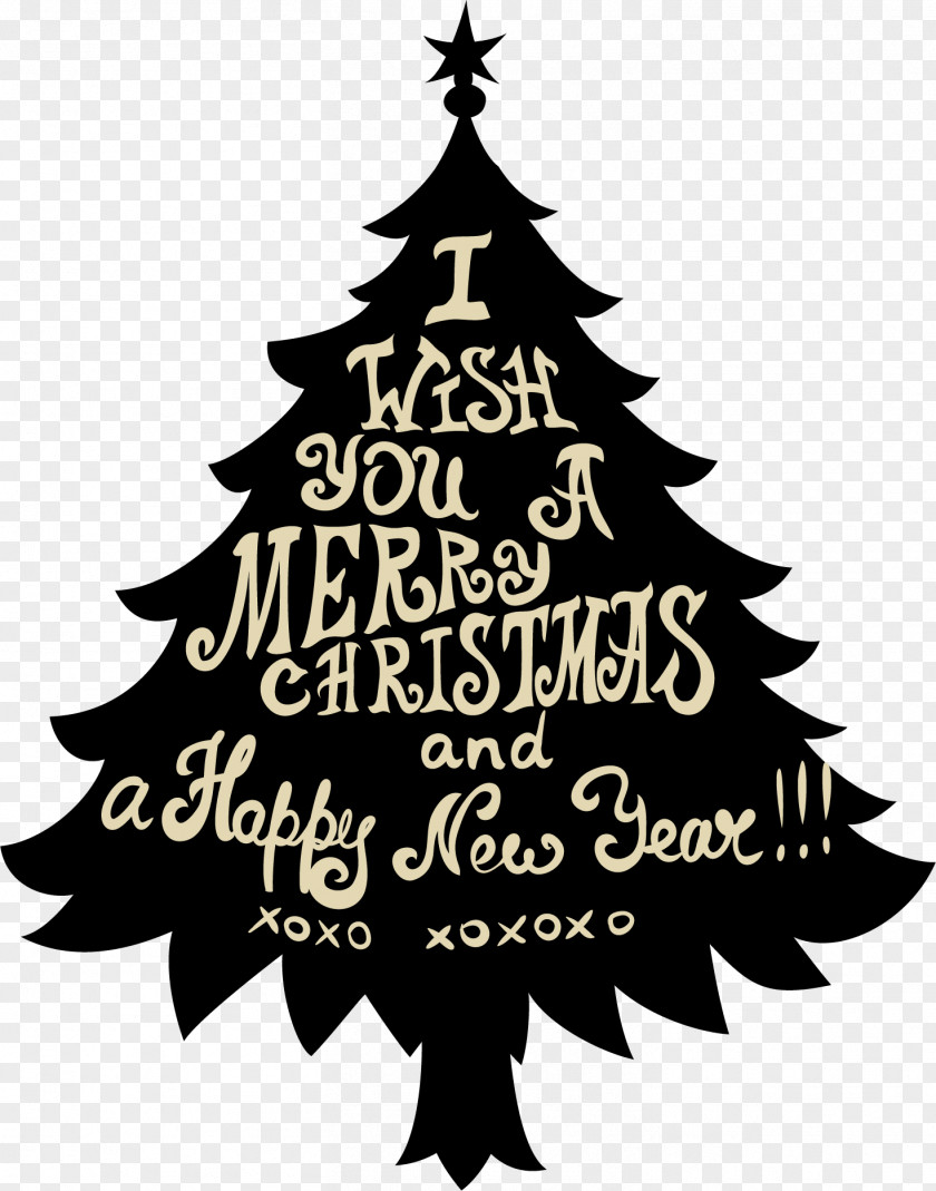 Christmas Tree Silhouette T-shirt PNG