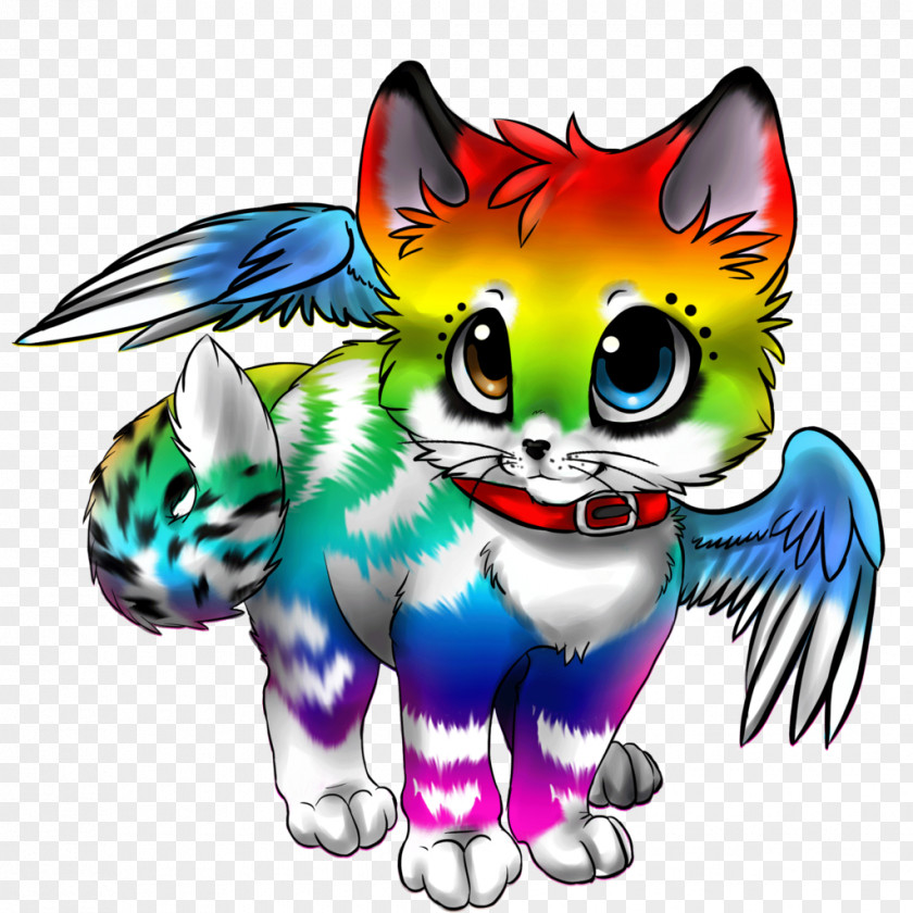 Heart Wings Whiskers Kitten Cat Dog PNG