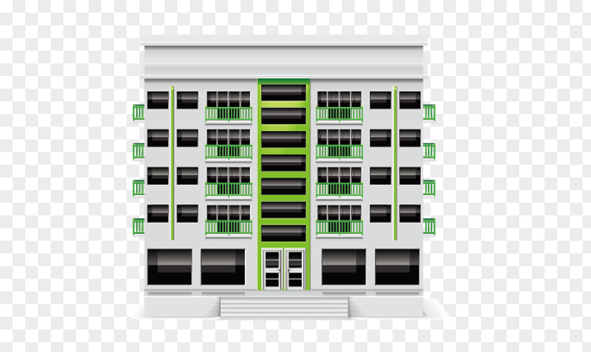 Unit Buildings Green Building House Clip Art PNG