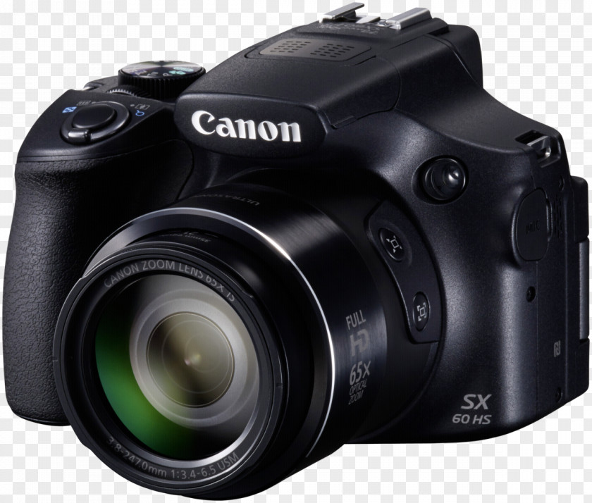 Dslr Canon PowerShot SX60 HS Point-and-shoot Camera Zoom Lens PNG
