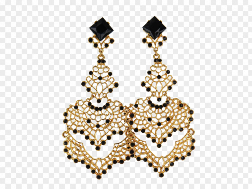 Gold Chandelier Earring Body Jewellery PNG