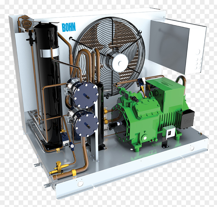 Semi Condenser Heat Pump And Refrigeration Cycle Compressor Cool Store PNG