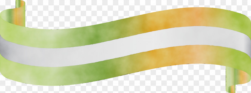 Green Yellow White Line Ribbon PNG