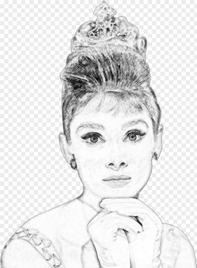 Sketch Audrey Hepburn Drawing Pencil Portrait PNG