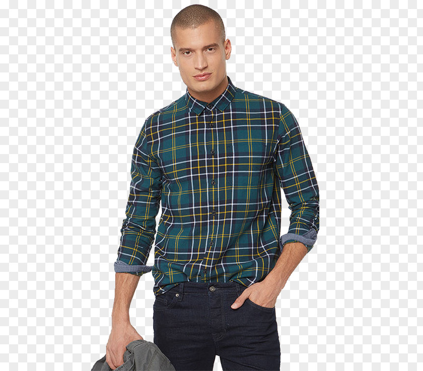 T-shirt Tartan Dress Shirt Shoulder PNG