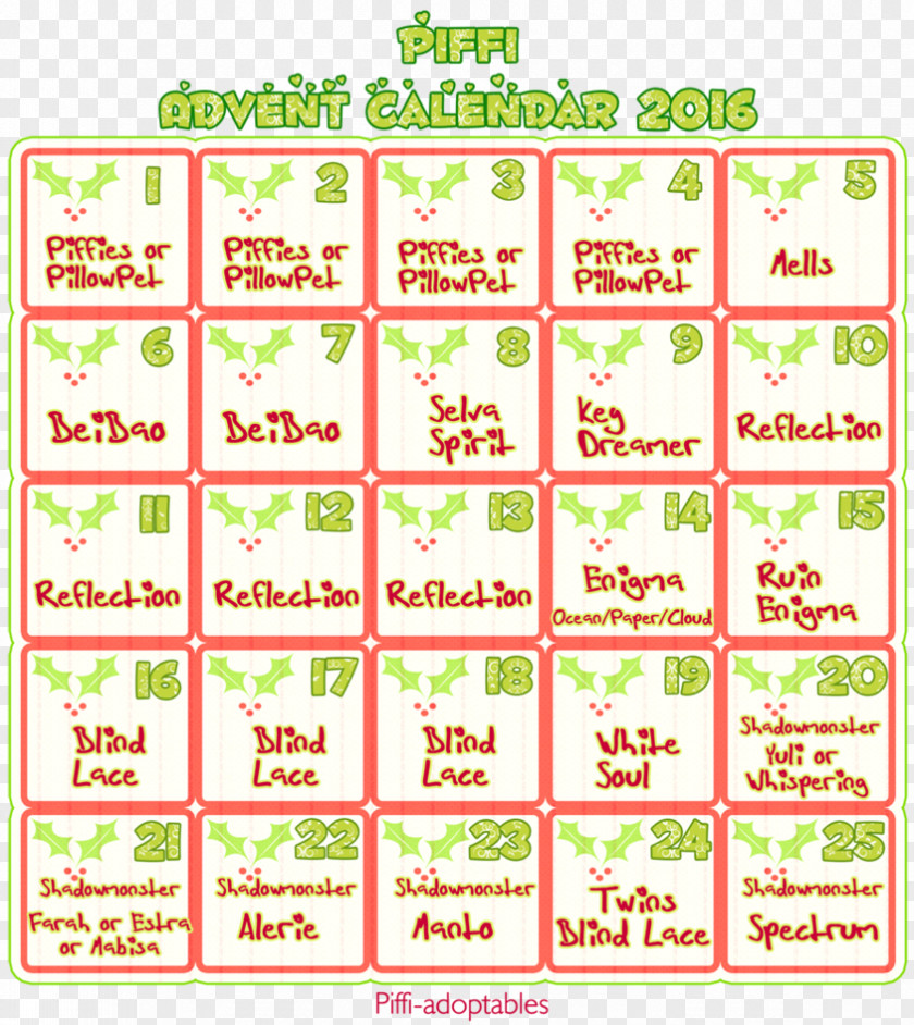 Advent Calendar Line Font PNG
