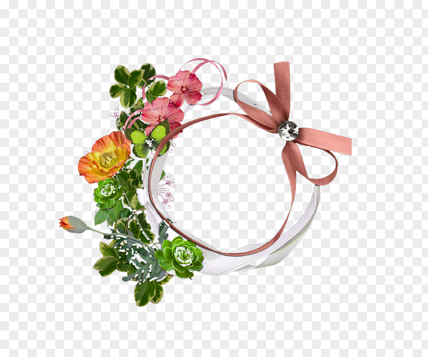 Bow Flowers Green Flower Blue Pink PNG
