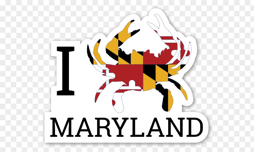 Crab Sticker Decal Flag Of Maryland Oriole, PNG