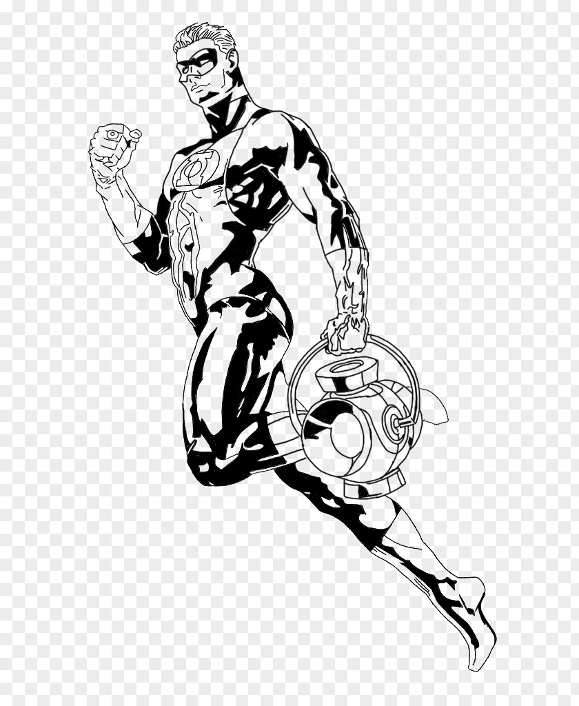 Dc Comics Hal Jordan Green Lantern John Stewart Black And White Sketch PNG