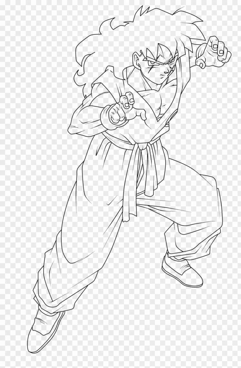 Goku Yamcha Drawing Line Art Fan PNG