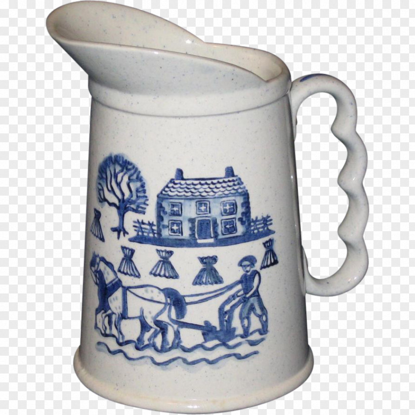 Mug Jug Ceramic Pitcher Blue And White Pottery PNG