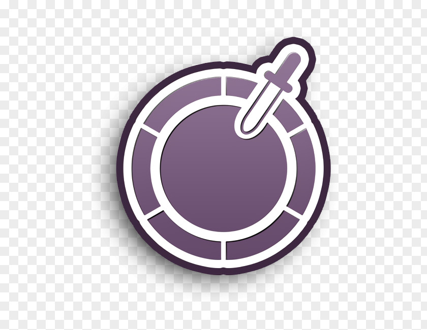 Tools And Utensils Icon Dropper Choosing Color With On A Colors Wheel PNG