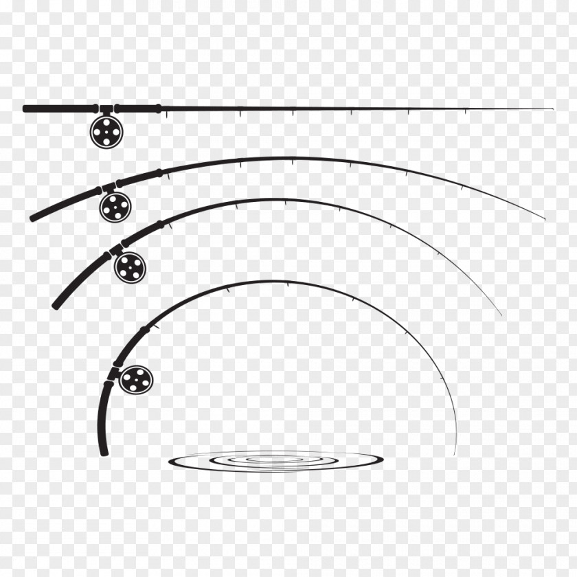 Curved Rod Fishing PNG