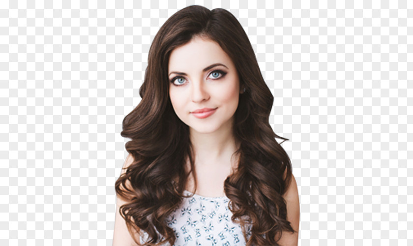 Abstract Wavy Lace Wig Hairstyle Fashion PNG