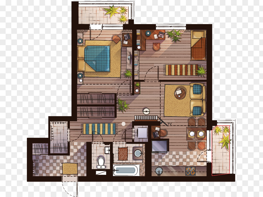 Apartment Floor Plan Architecture Architectural Home PNG