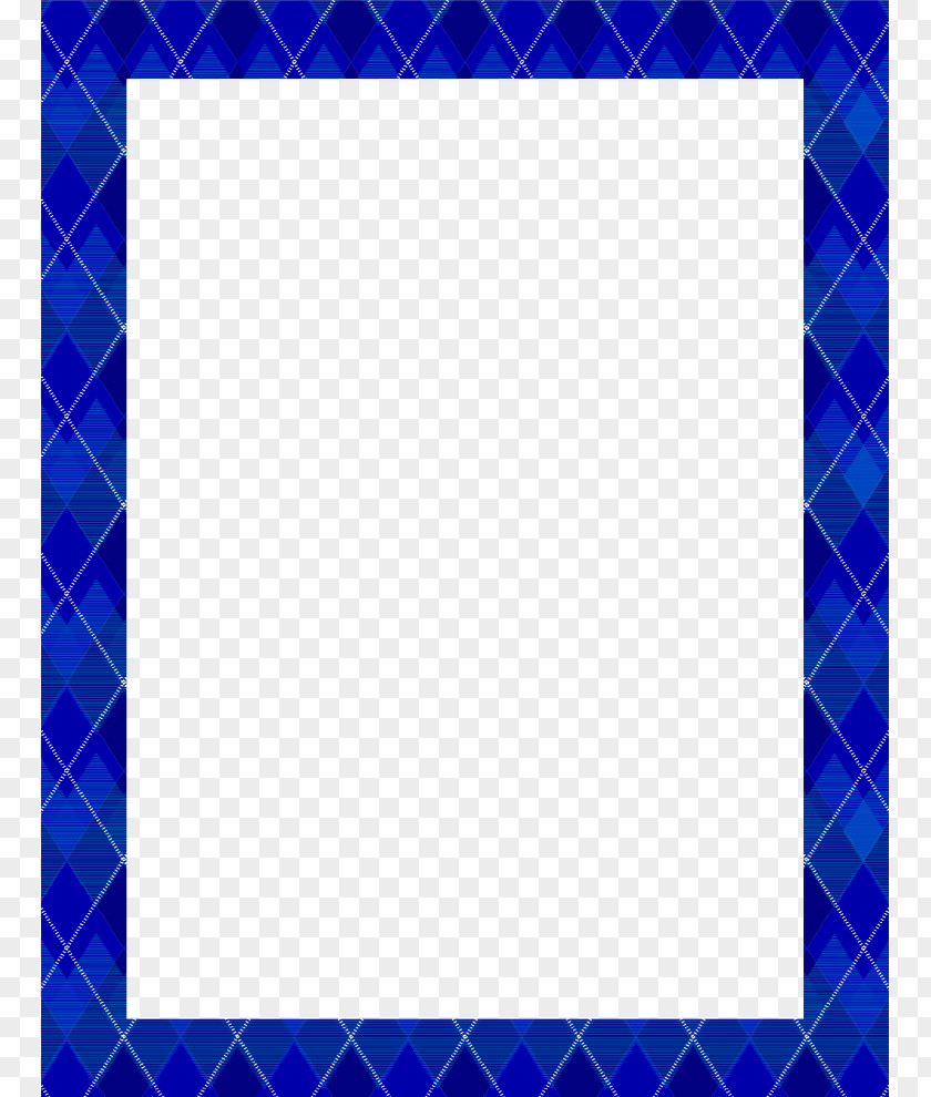 Blue Border Frame Pic Square Area Pattern PNG