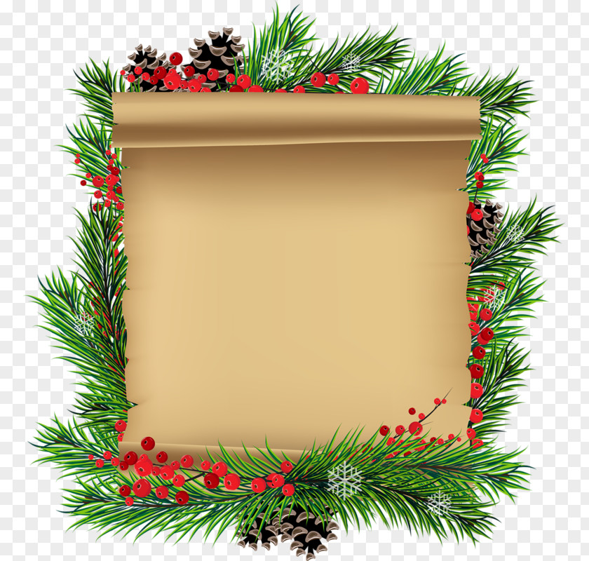 Comment Page Christmas Scroll Clip Art PNG