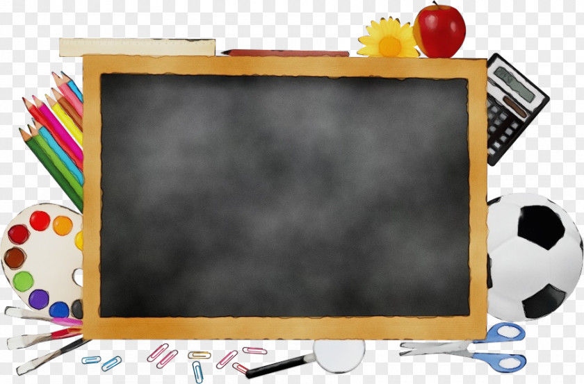 Rectangle Media Background Watercolor Frame PNG