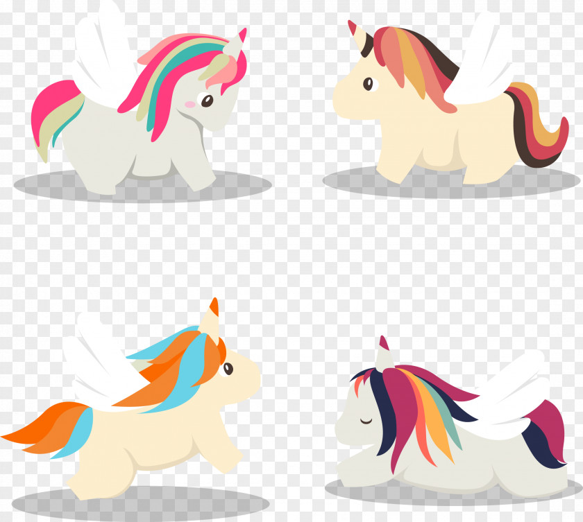 Vector Painted Unicorn Horse Euclidean Pegasus Drawing PNG