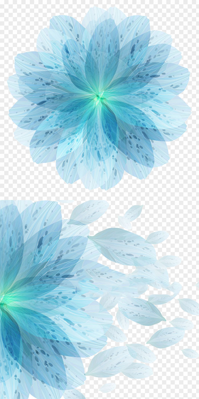 Blue Flowers Vector Material Symphony Flower Euclidean PNG