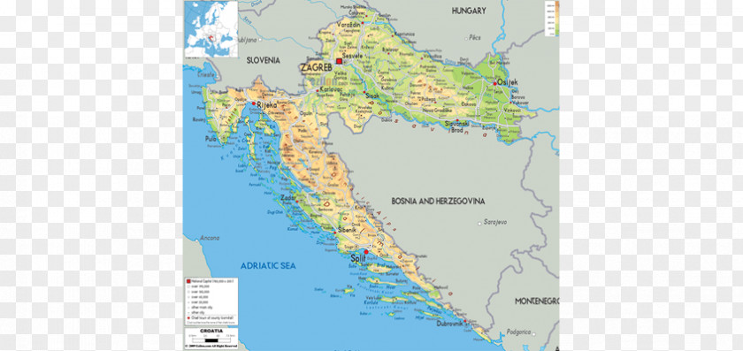 Croatia Map Adriatic Sea World Atlas PNG