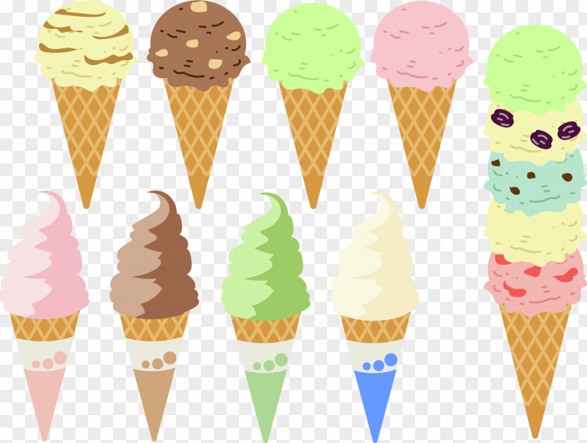 Ice Cream Cone Cones Donuts Frozen Dessert PNG