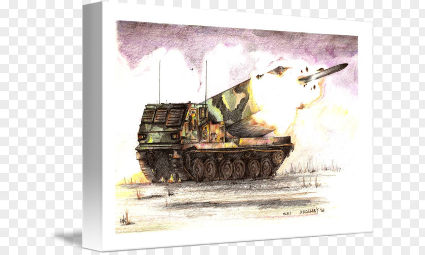 Rocket M270 Multiple Launch System Launcher Tank Self-propelled Artillery PNG