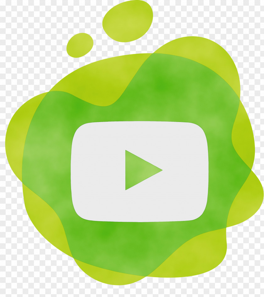 Youtube Logo Icon Watercolor Paint Wet Ink PNG