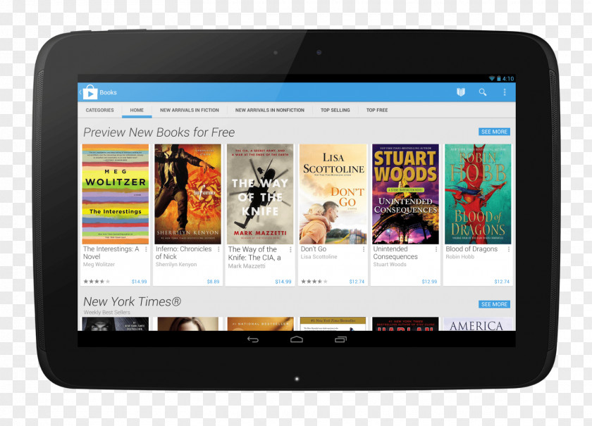 Google Play Books Nexus 7 PNG