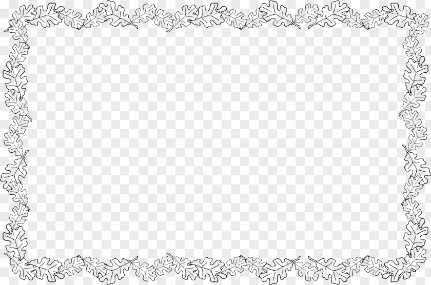 Leafy Border Picture Frames Line Art Body Jewellery Pattern PNG