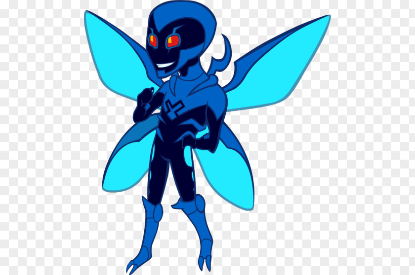 Blue Beetle Insect Fairy Pollinator Cartoon Clip Art PNG