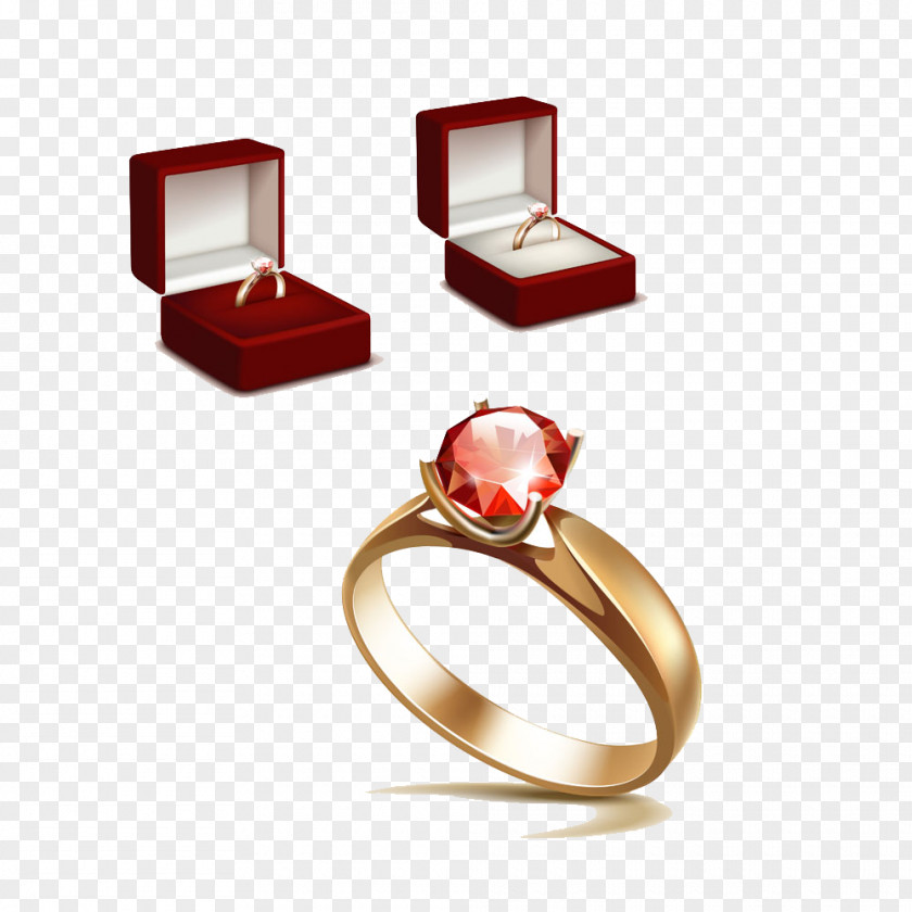 Ruby Ring Casket Stock Photography Jewellery PNG